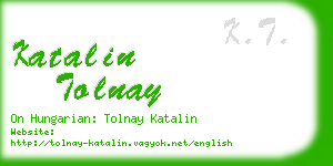 katalin tolnay business card